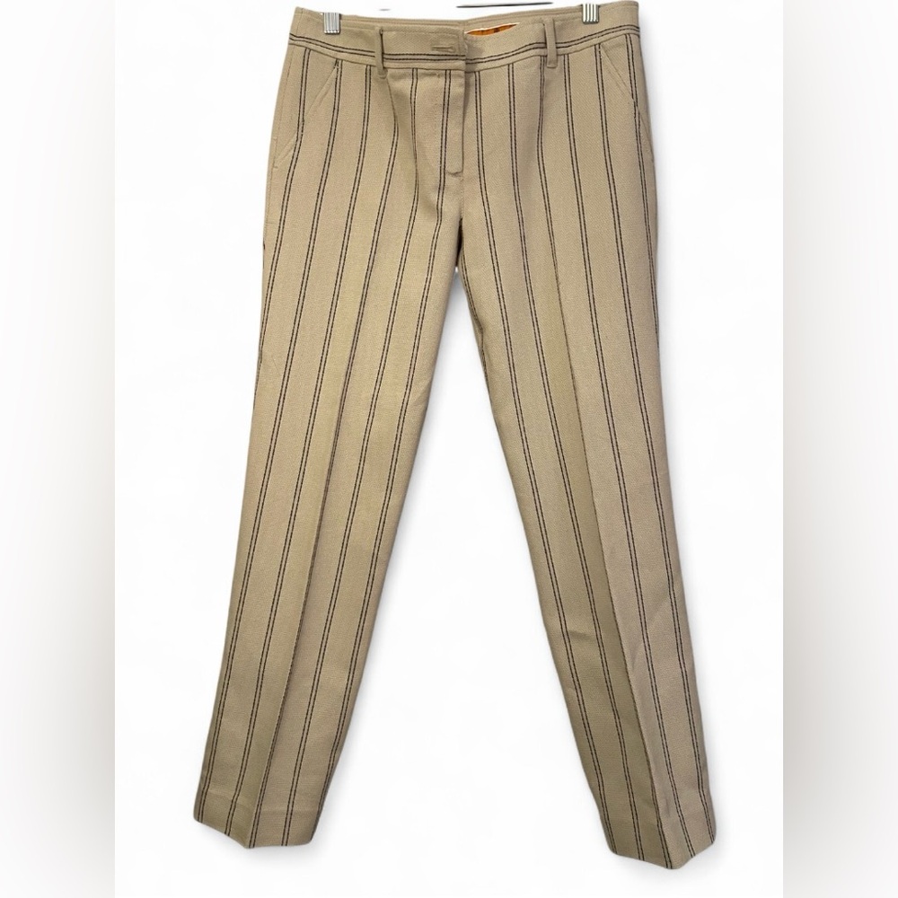 NWT Tory Burch Khaki Emett Pants Womens Size 6